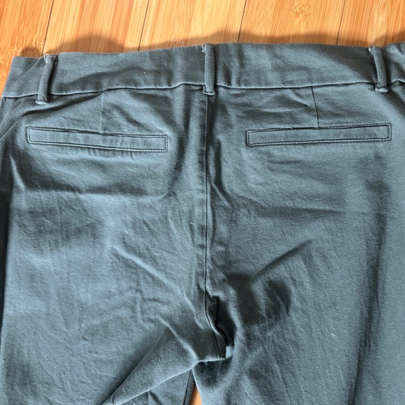 Olive Green Side Panel Maternity Pants Ankle Length - Picture 4 of 8